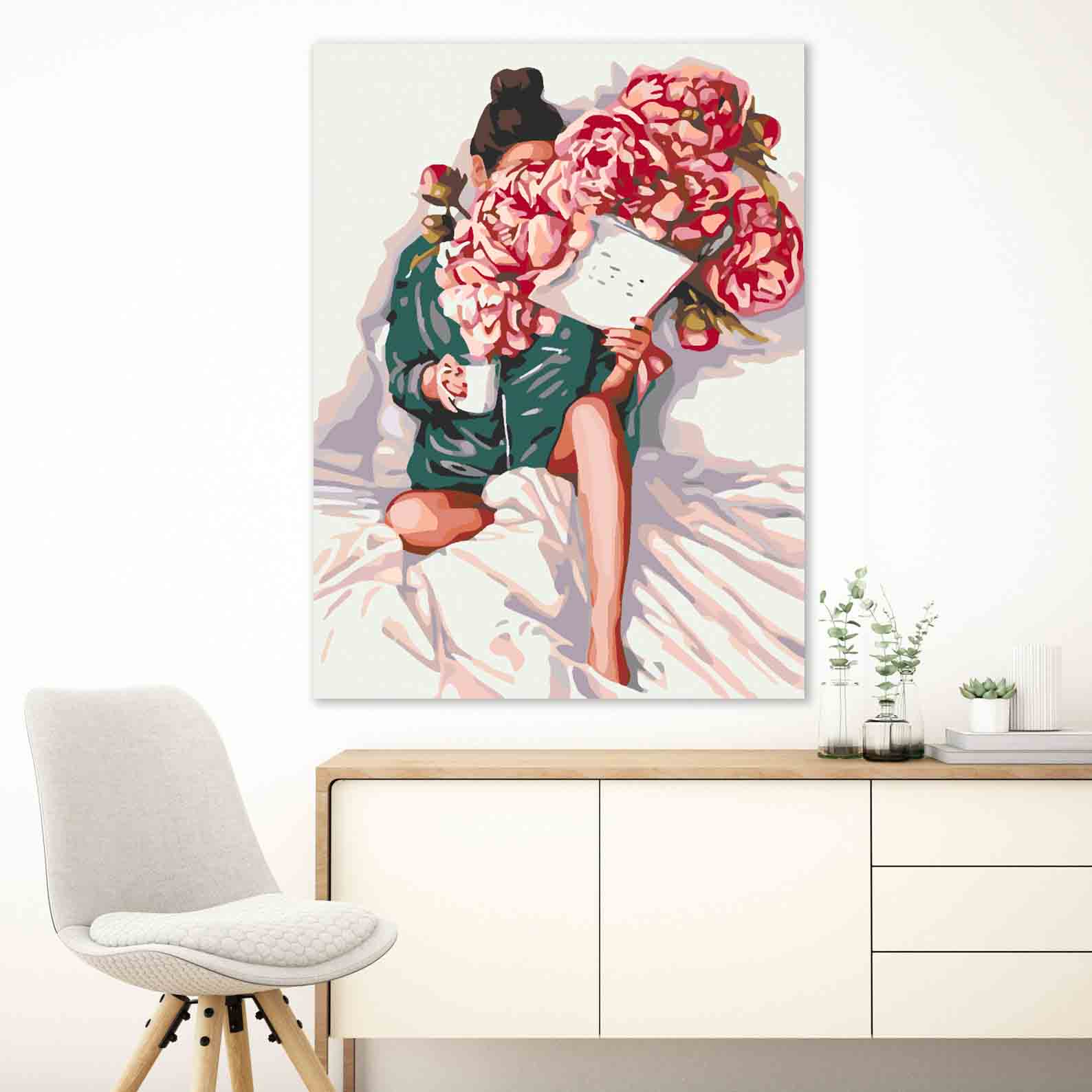 Peinture par numéros - Tête florale 4068