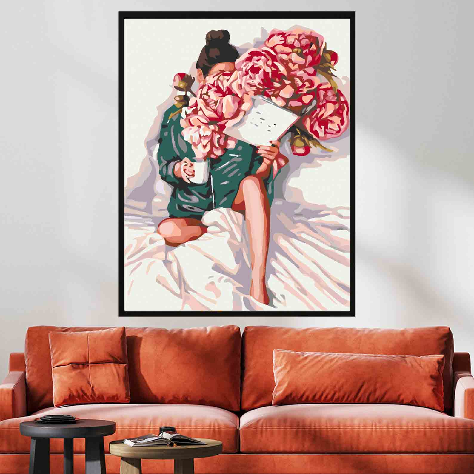 Peinture par numéros - Tête florale 4068