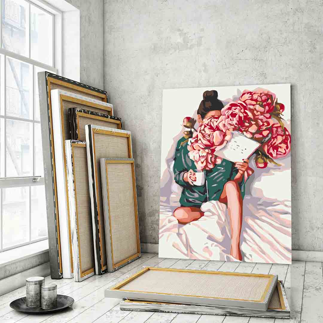 Peinture par numéros - Tête florale 4068