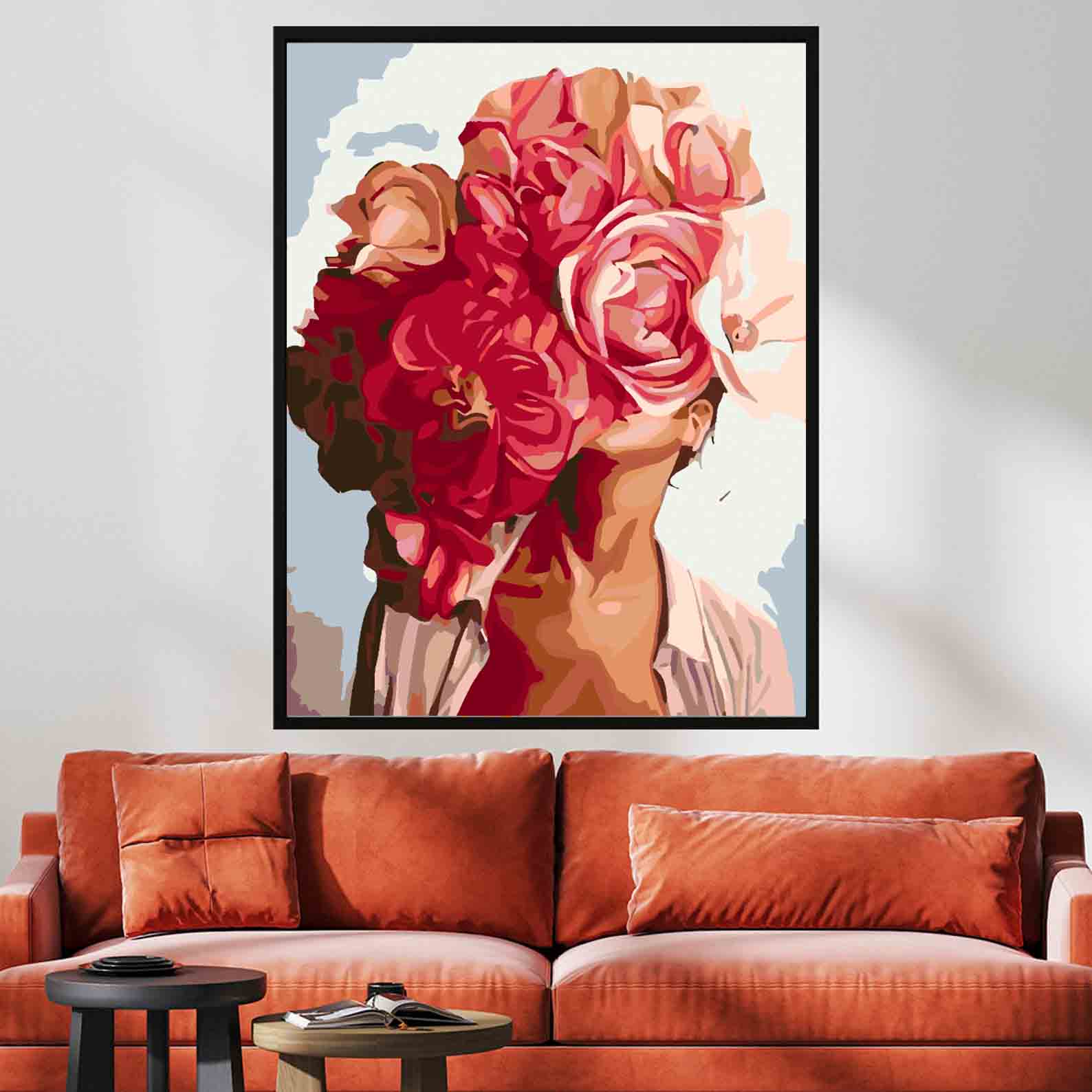Peinture par numéros - Tête florale 4069