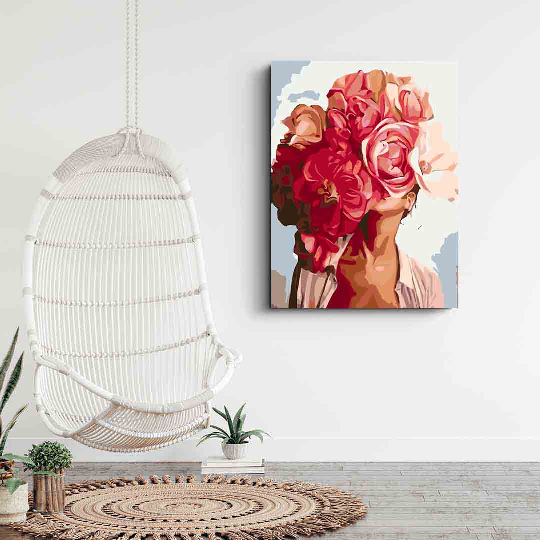Peinture par numéros - Tête florale 4069