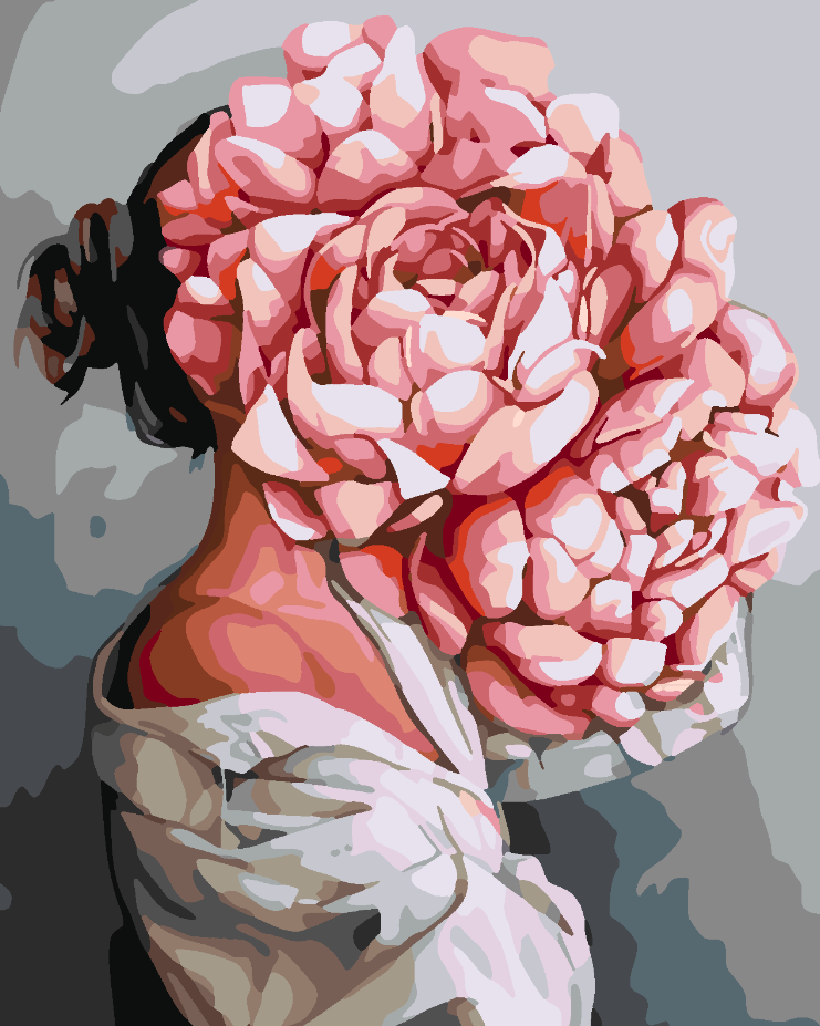 Peinture par numéros - Tête florale 4070