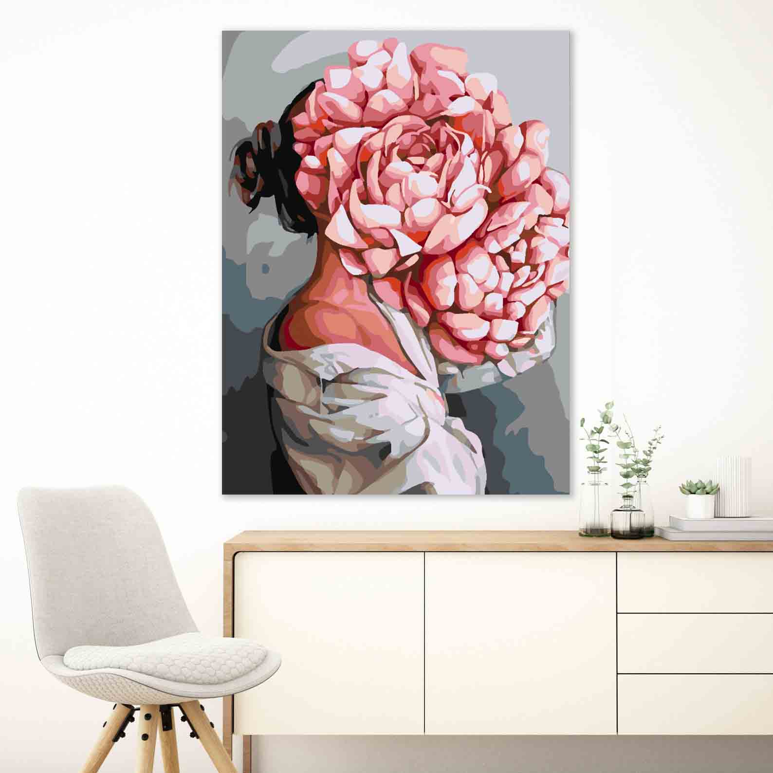 Peinture par numéros - Tête florale 4070