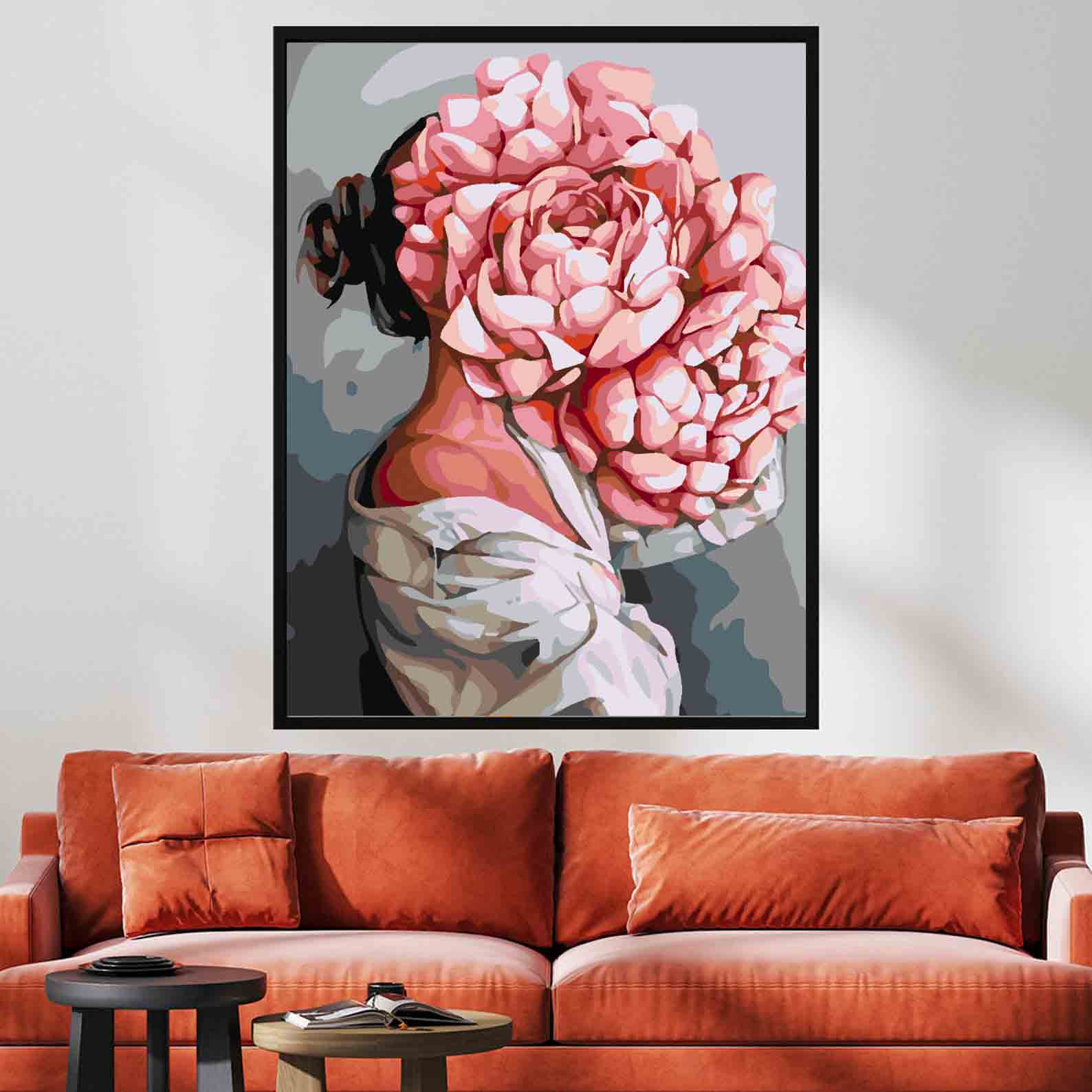 Peinture par numéros - Tête florale 4070