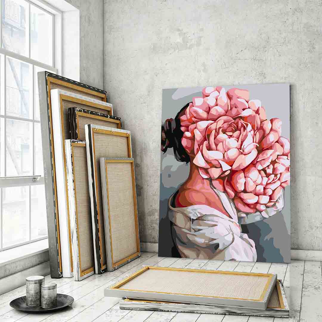 Peinture par numéros - Tête florale 4070
