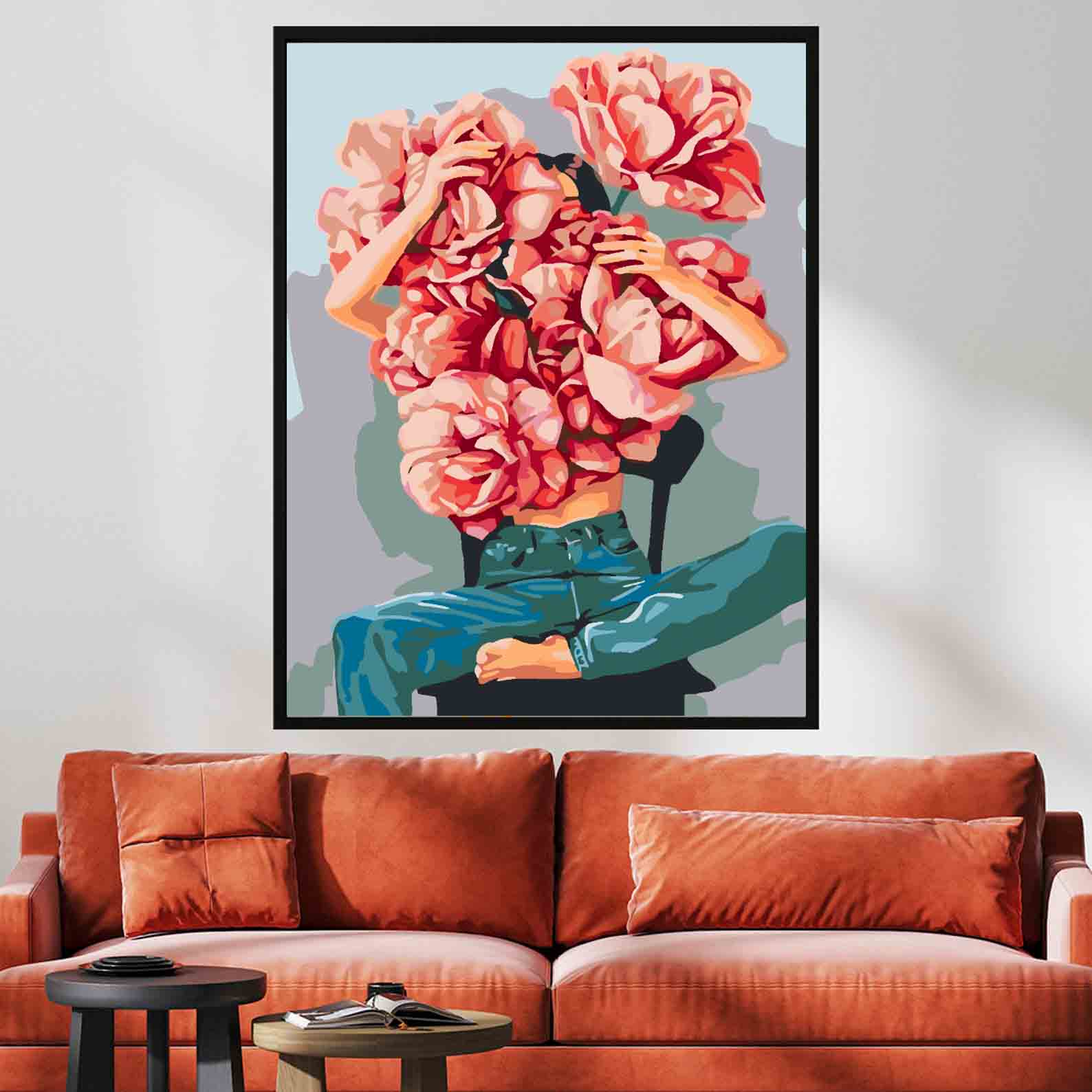 Peinture par numéros - Tête florale 4071