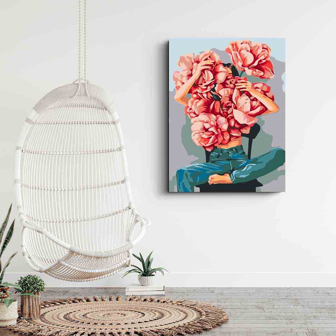Peinture par numéros - Tête florale 4071