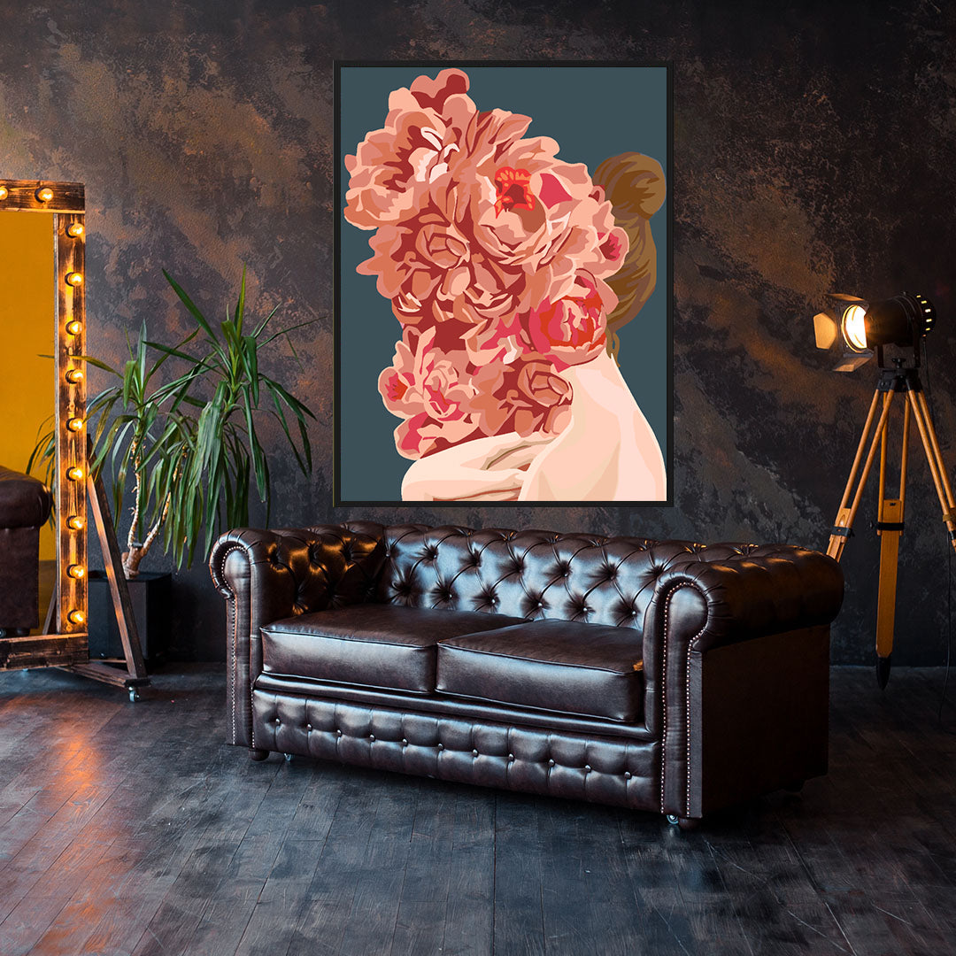 Peinture par numéros - Tête florale 4072