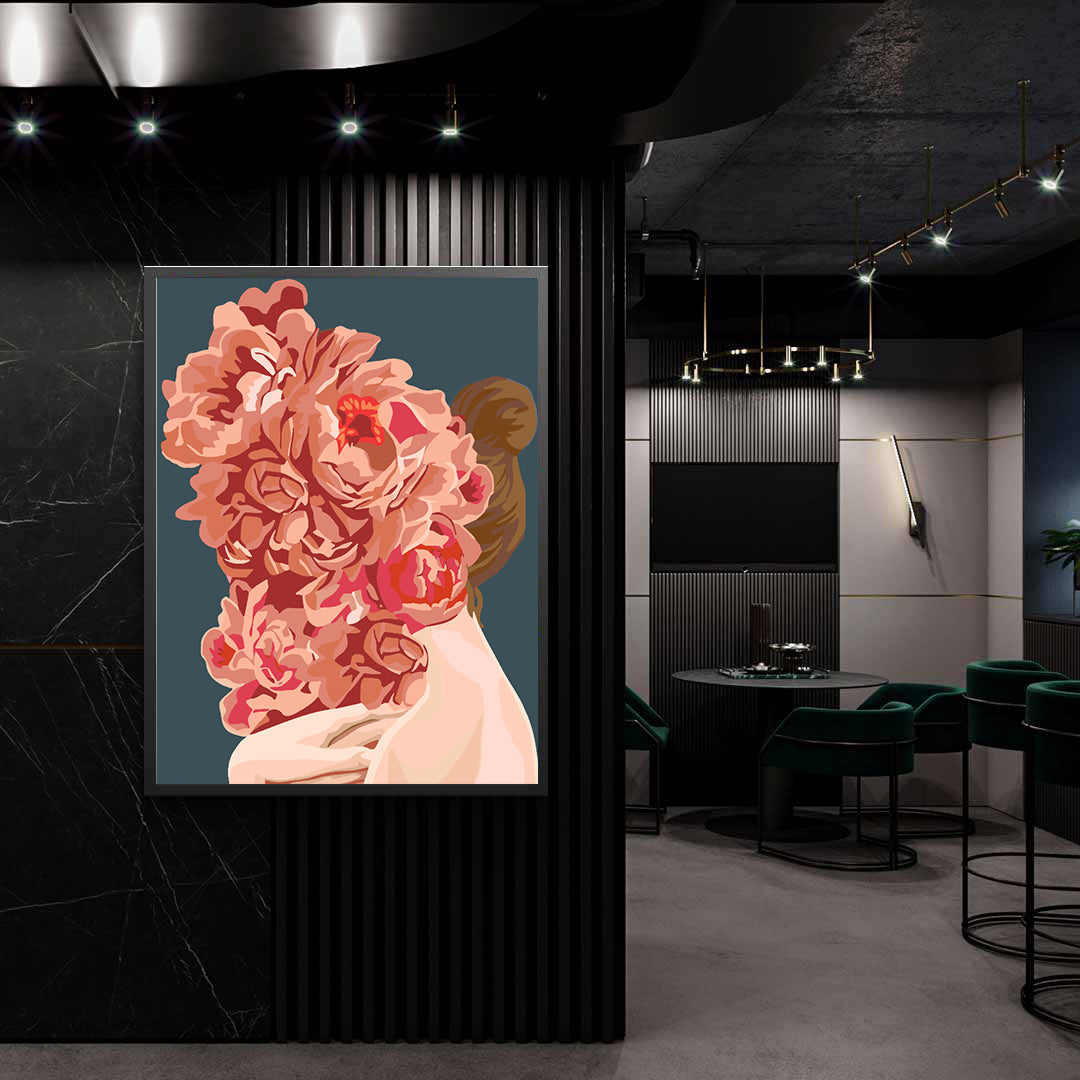 Peinture par numéros - Tête florale 4072
