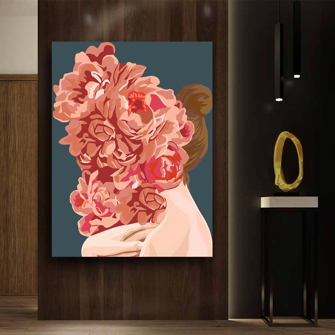 Peinture par numéros - Tête florale 4072