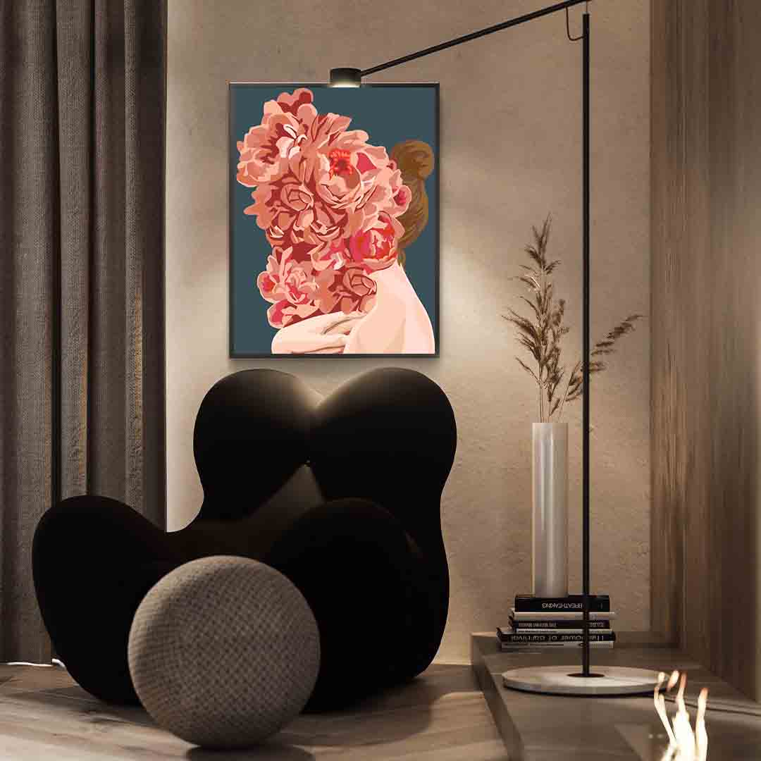 Peinture par numéros - Tête florale 4072