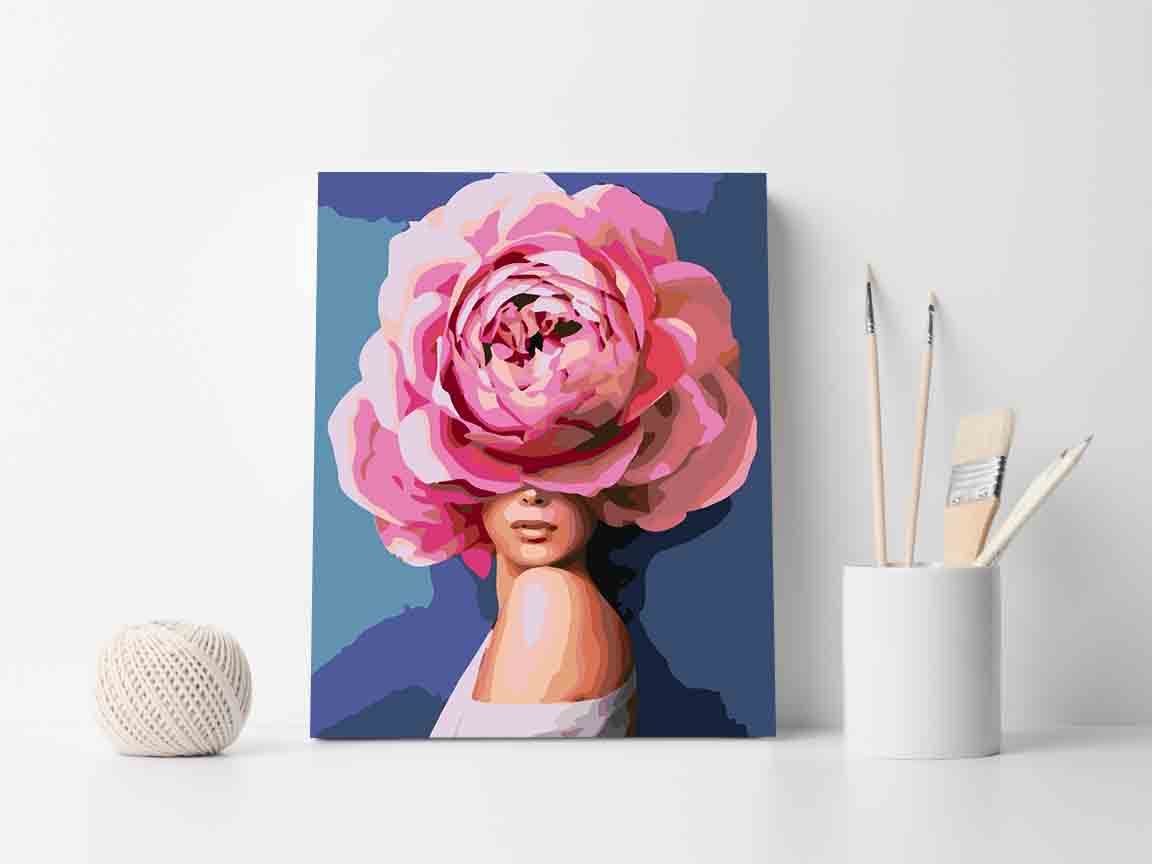 Peinture par numéros - Tête florale 4073