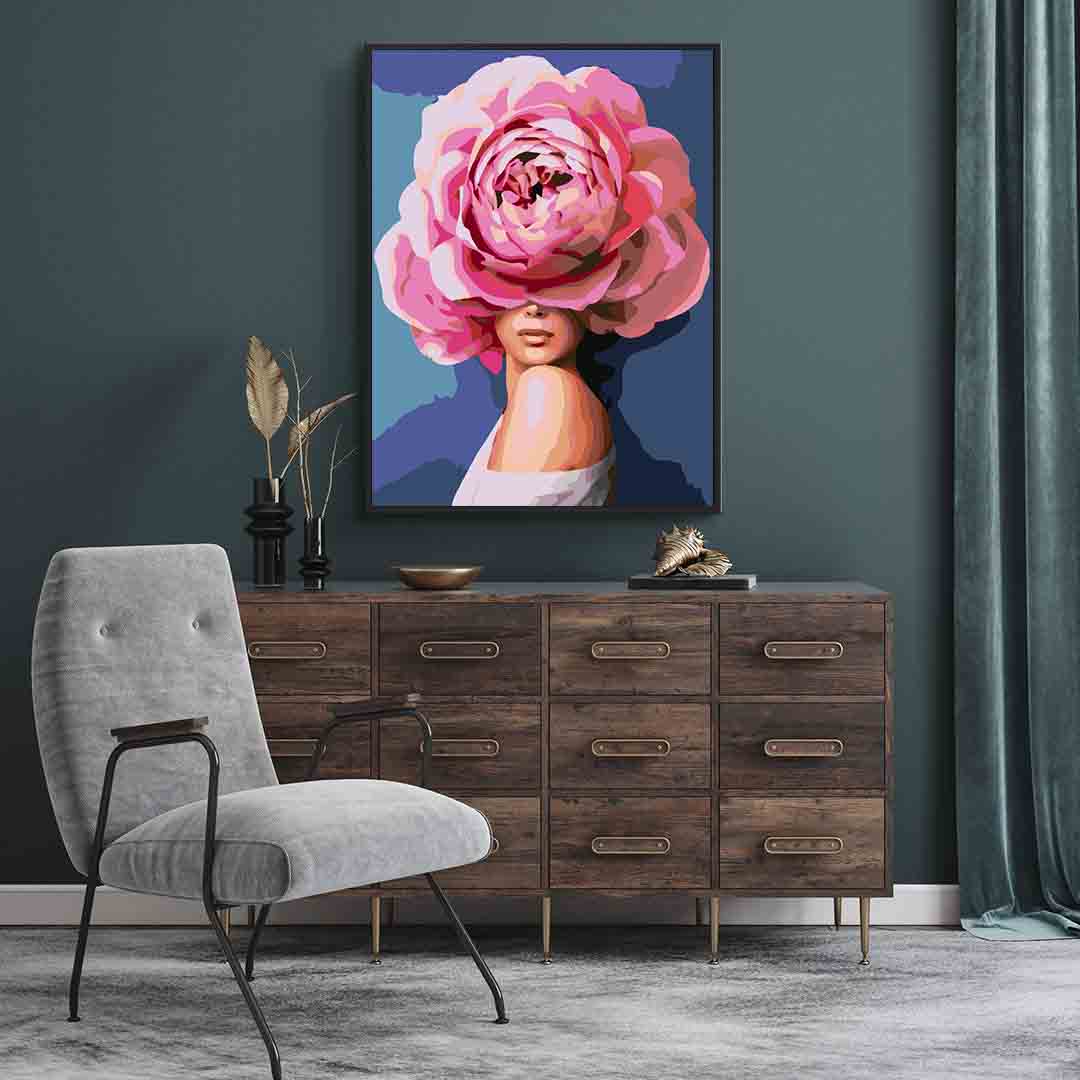 Peinture par numéros - Tête florale 4073