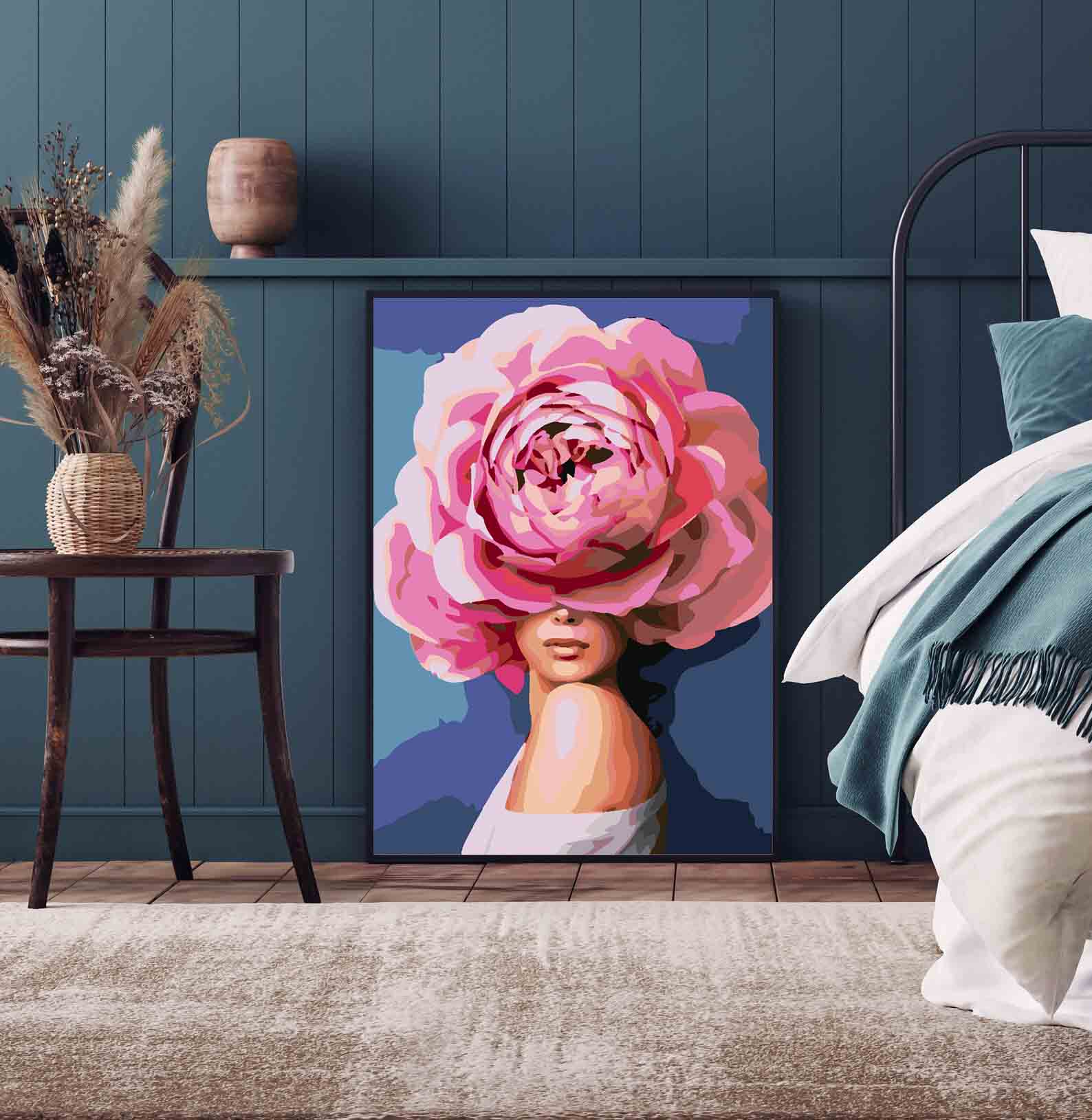 Peinture par numéros - Tête florale 4073