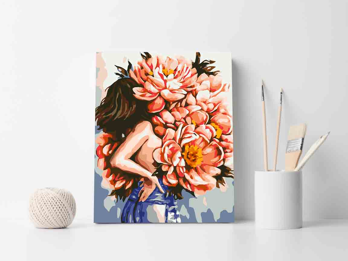 Peinture par numéros - Tête florale 4074