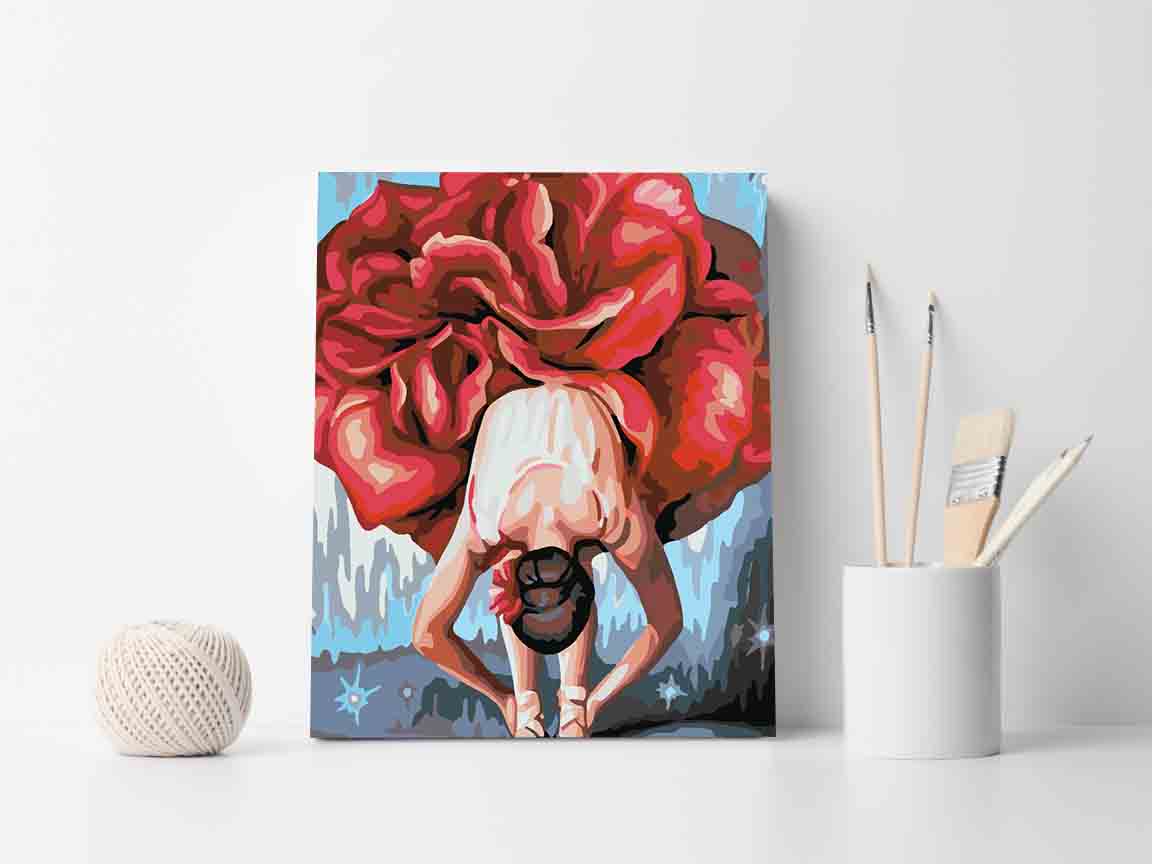 Peinture par numéros - Tête florale 4075
