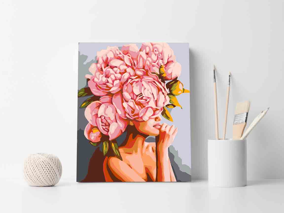 Peinture par numéros - Tête florale 4076