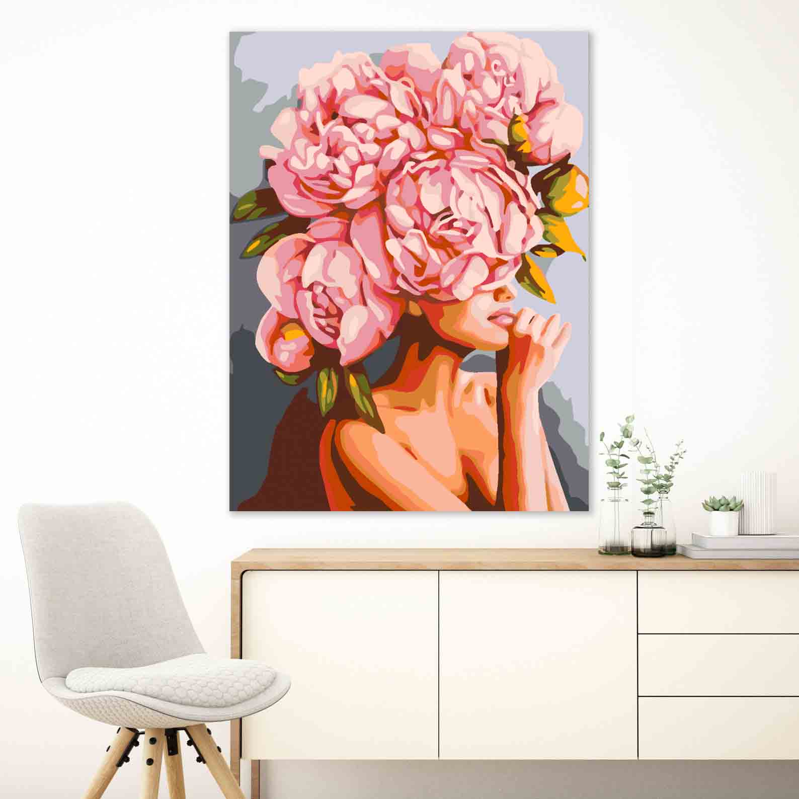 Peinture par numéros - Tête florale 4076