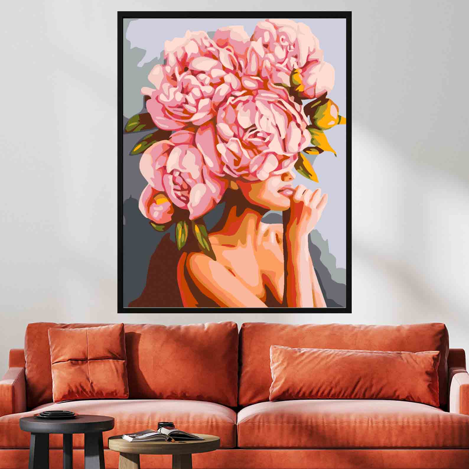 Peinture par numéros - Tête florale 4076