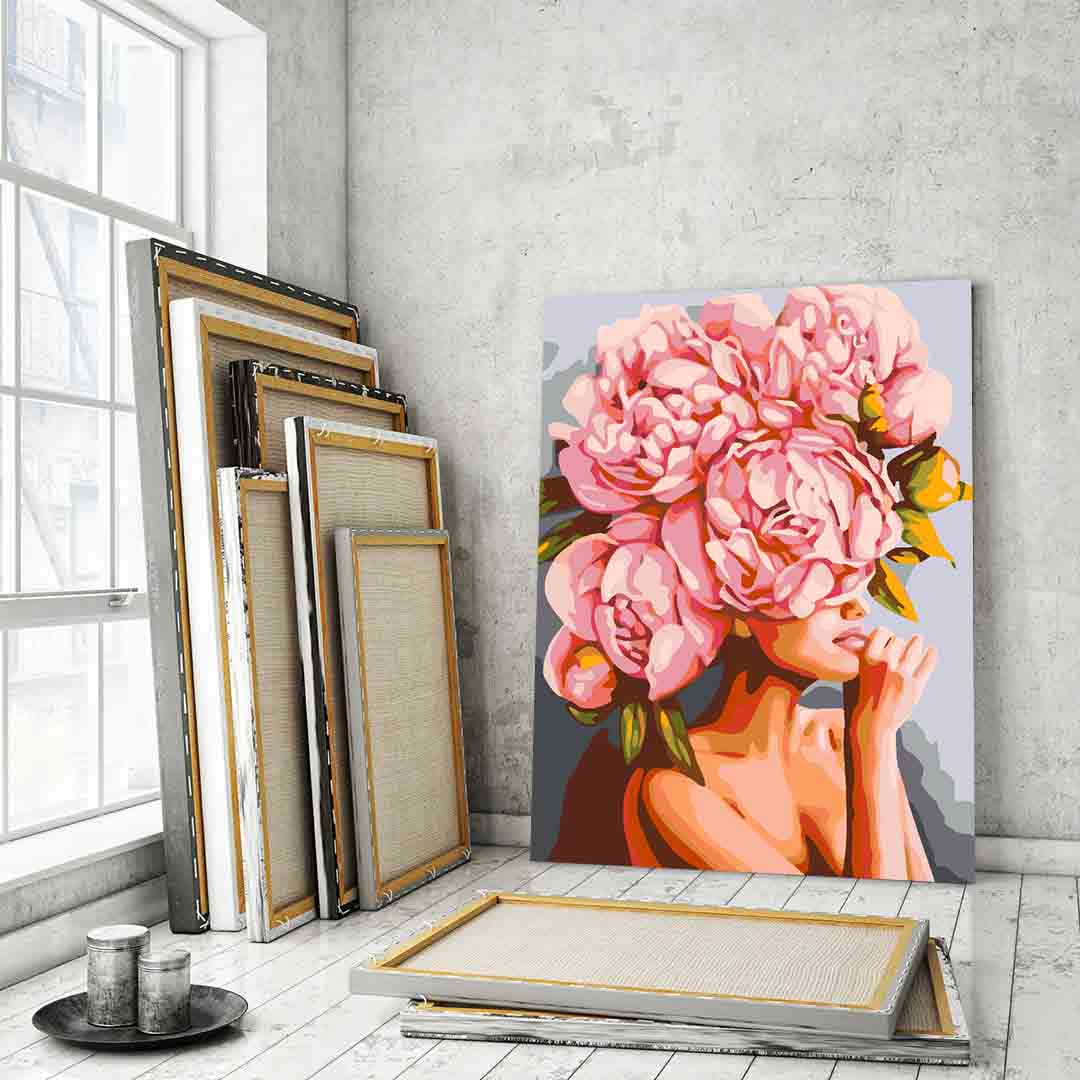 Peinture par numéros - Tête florale 4076