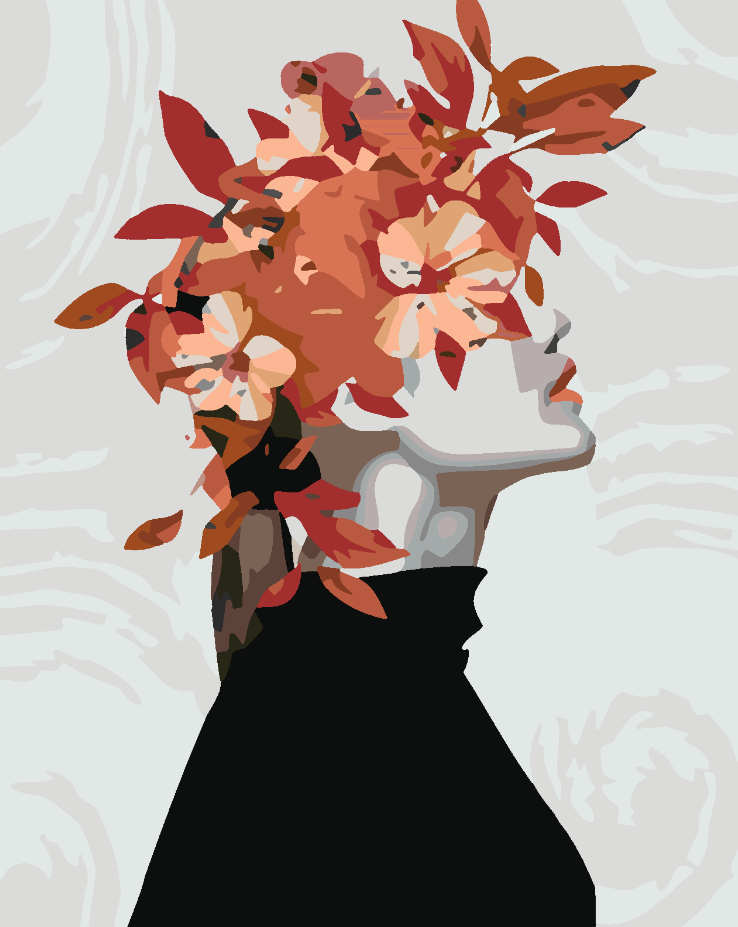 Peinture par numéros - Tête florale 4081