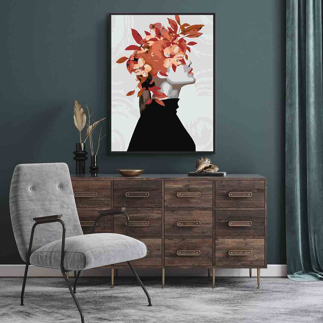 Peinture par numéros - Tête florale 4081