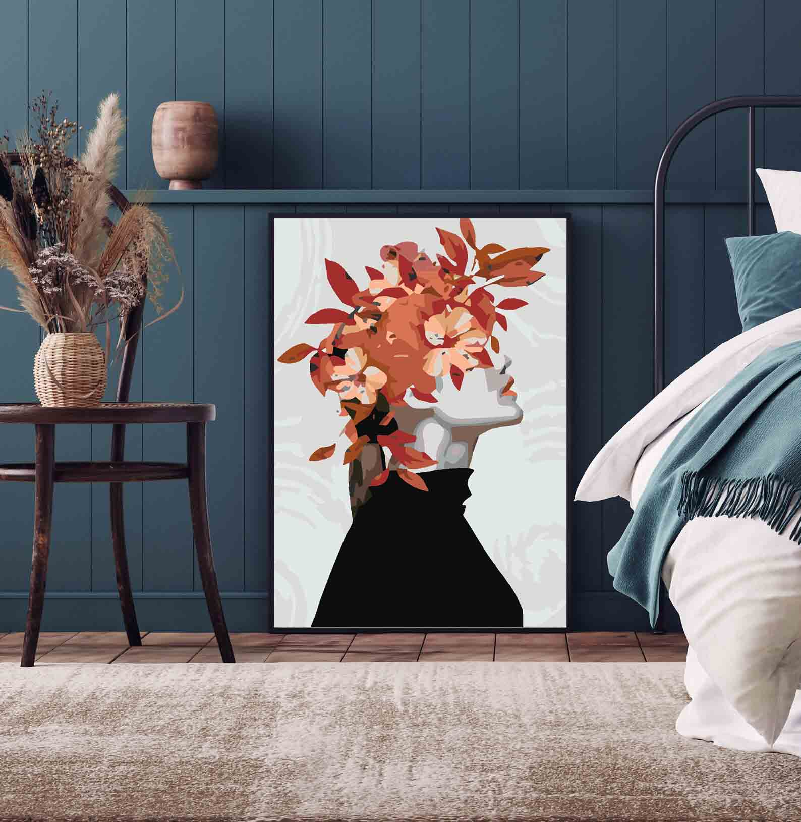 Peinture par numéros - Tête florale 4081