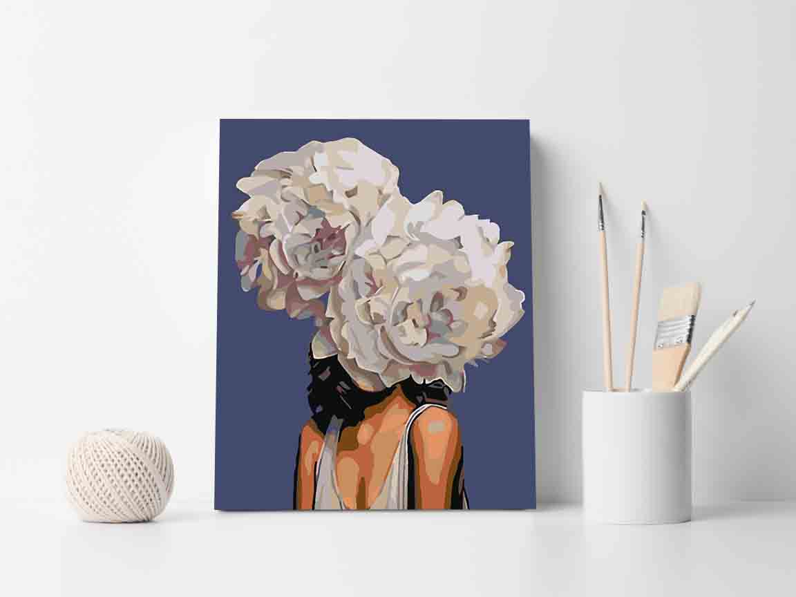 Peinture par numéros - Tête florale 4084