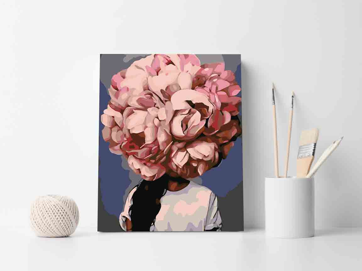 Peinture par numéros - Tête florale 4085