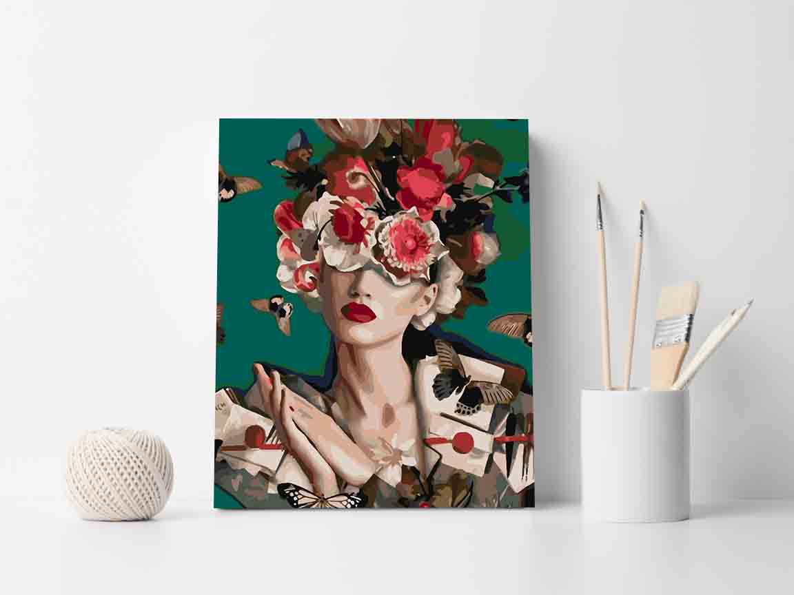 Peinture par numéros - Tête florale 4087