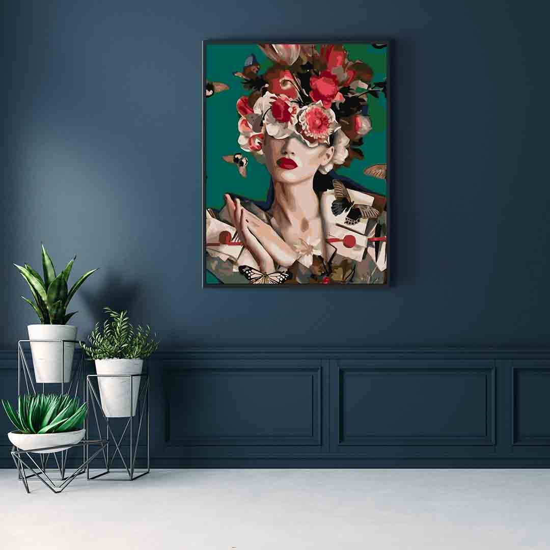 Peinture par numéros - Tête florale 4087