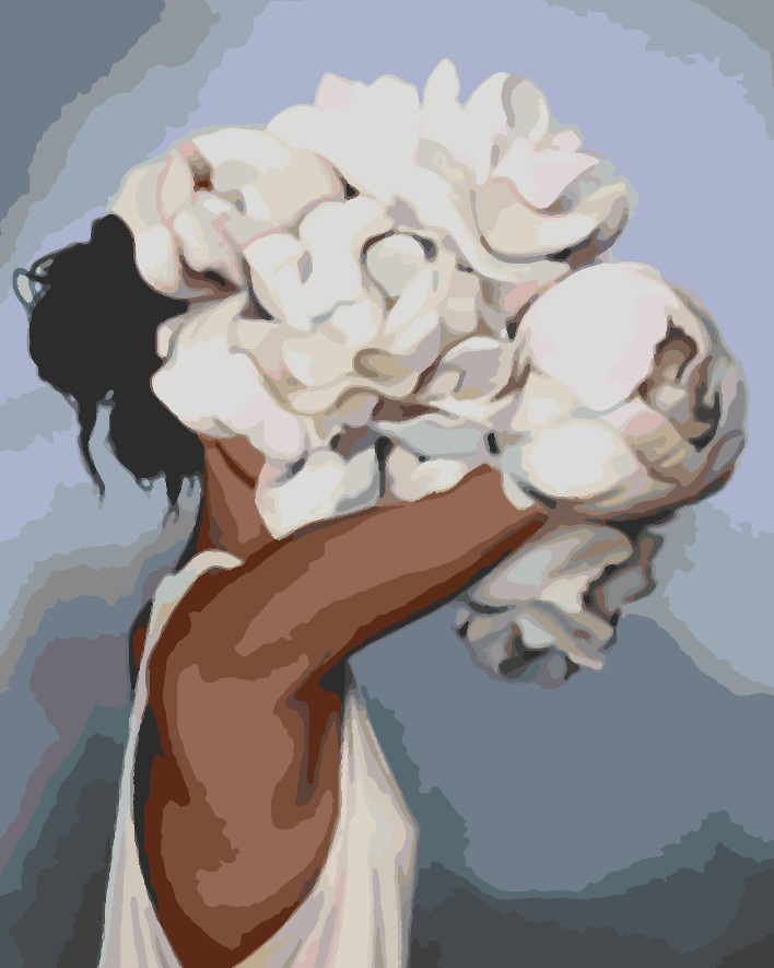 Peinture par numéros - Tête florale 4093