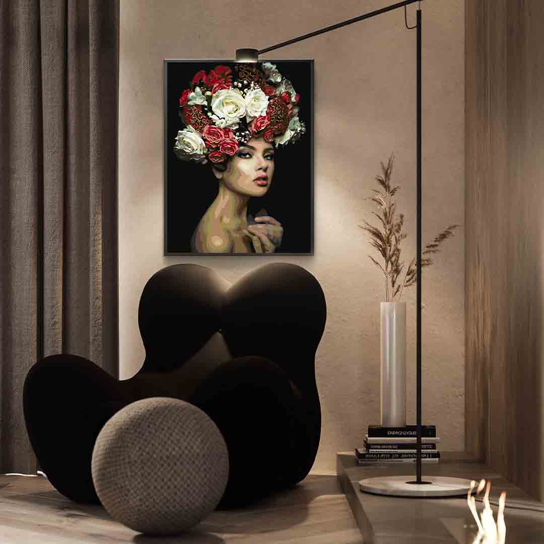 Peinture par numéros - Tête florale 4095