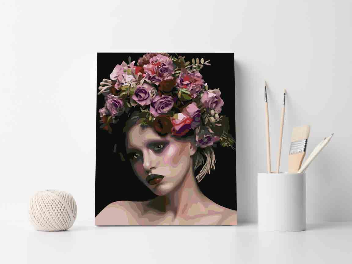Peinture par numéros - Tête florale 4099