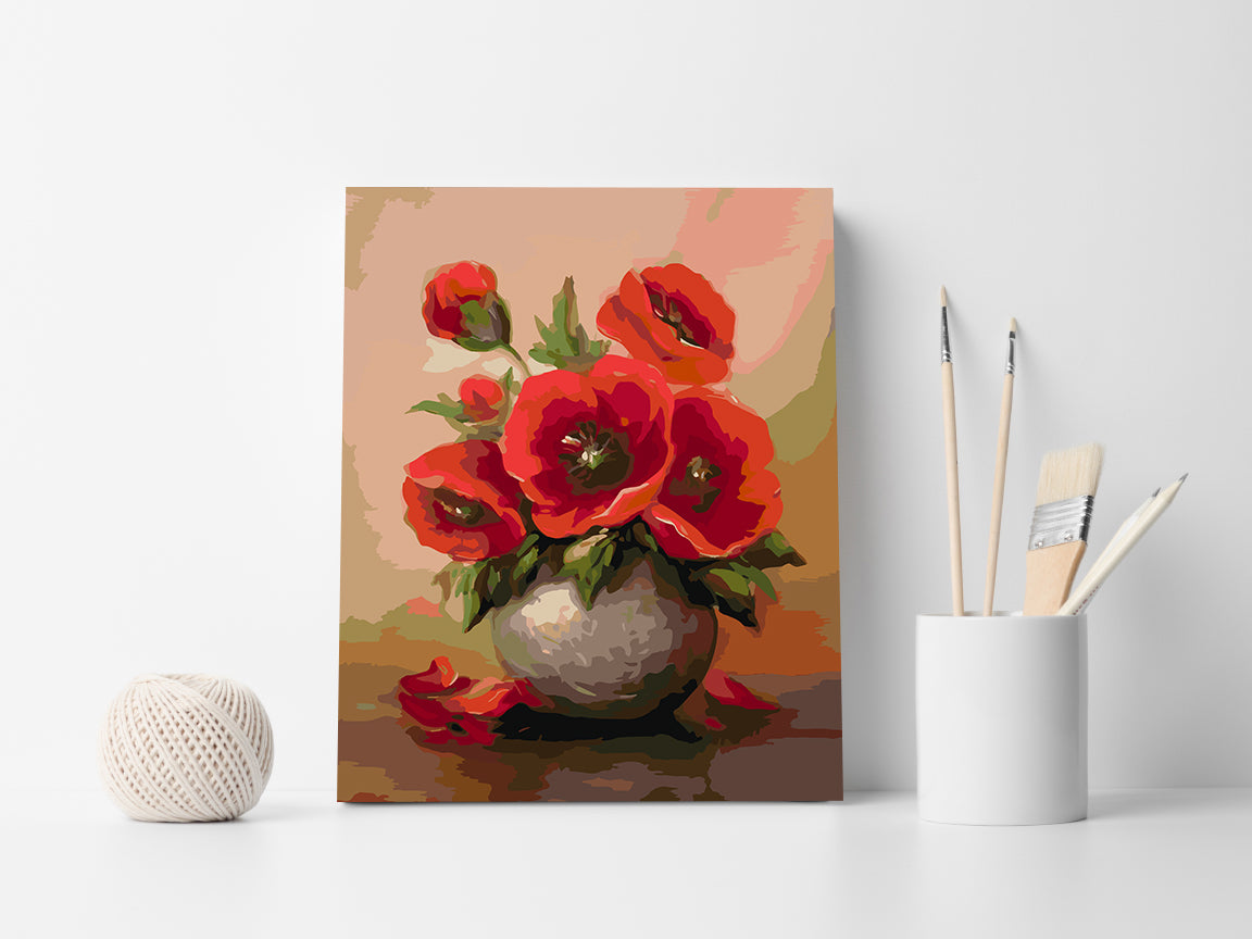 Malen nach Zahlen - Blumen in einer Vase 4153