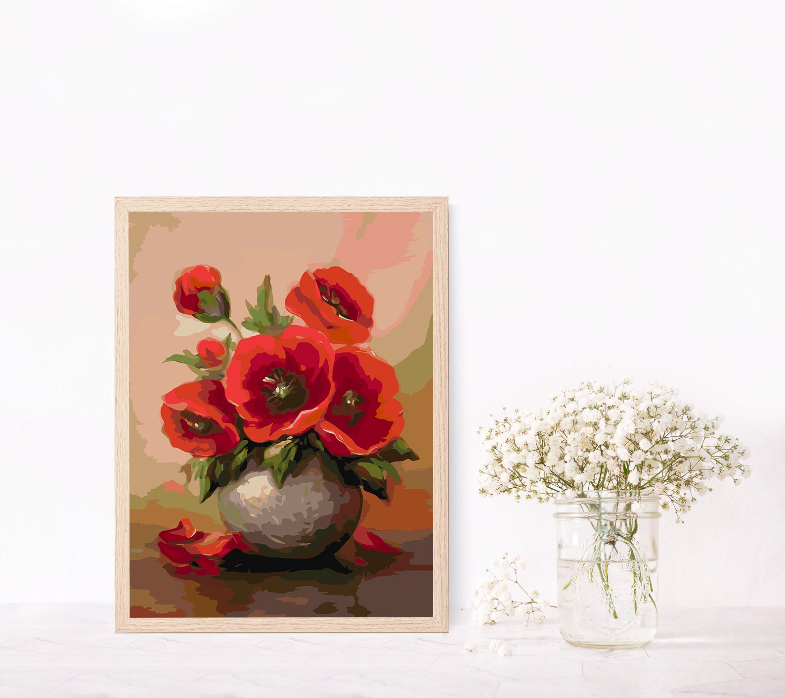 Malen nach Zahlen - Blumen in einer Vase 4153