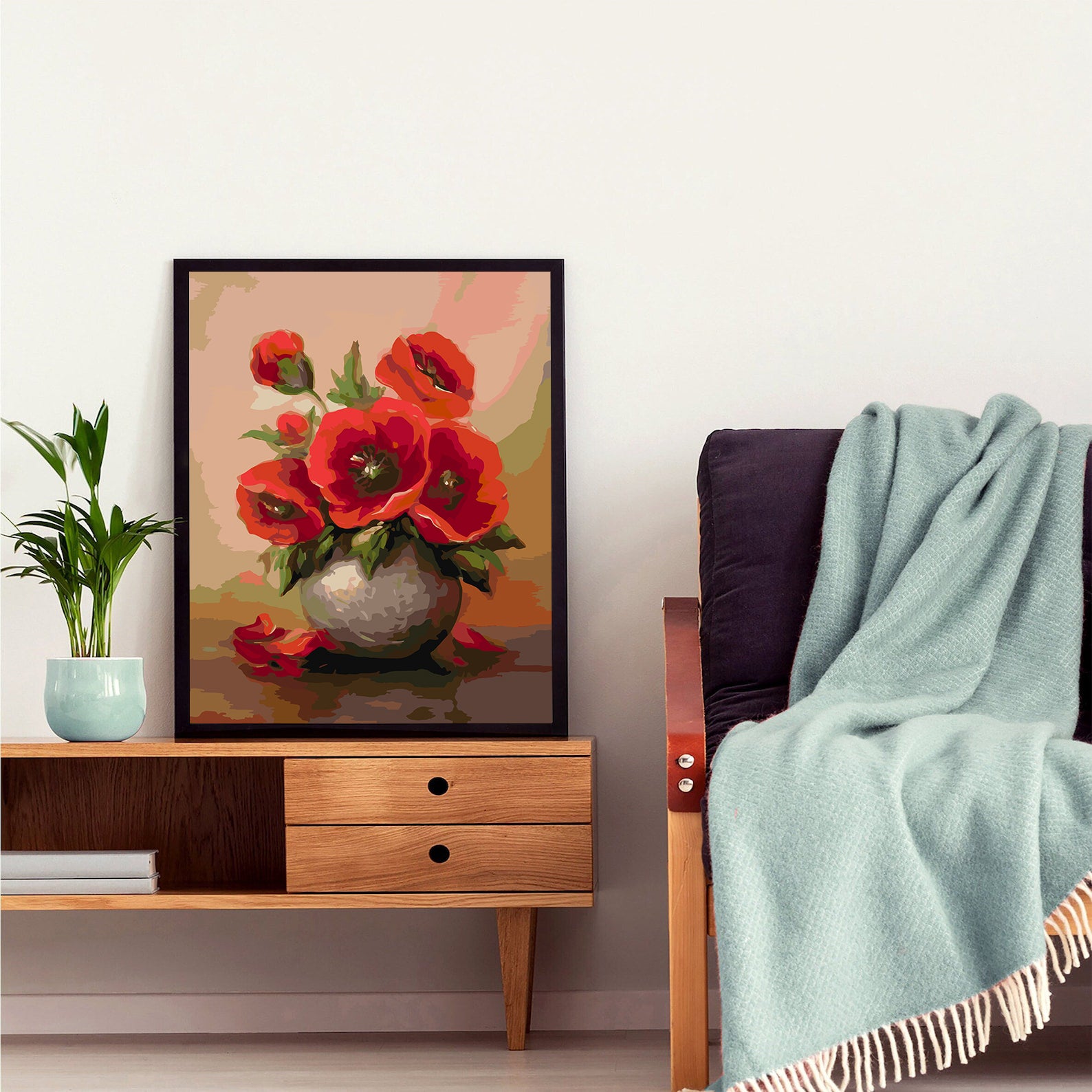 Malen nach Zahlen - Blumen in einer Vase 4153
