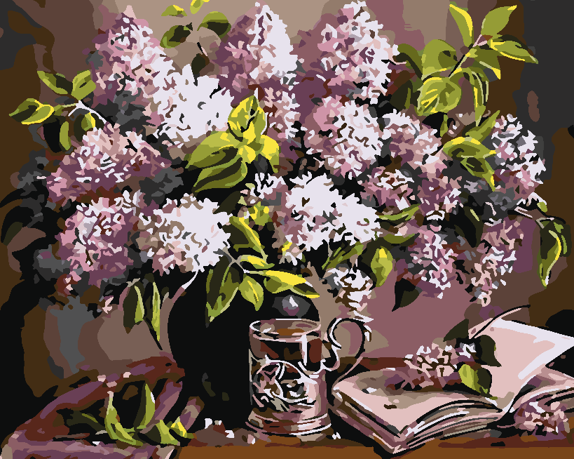 Peinture par numéros - Fleurs dans un vase 4217