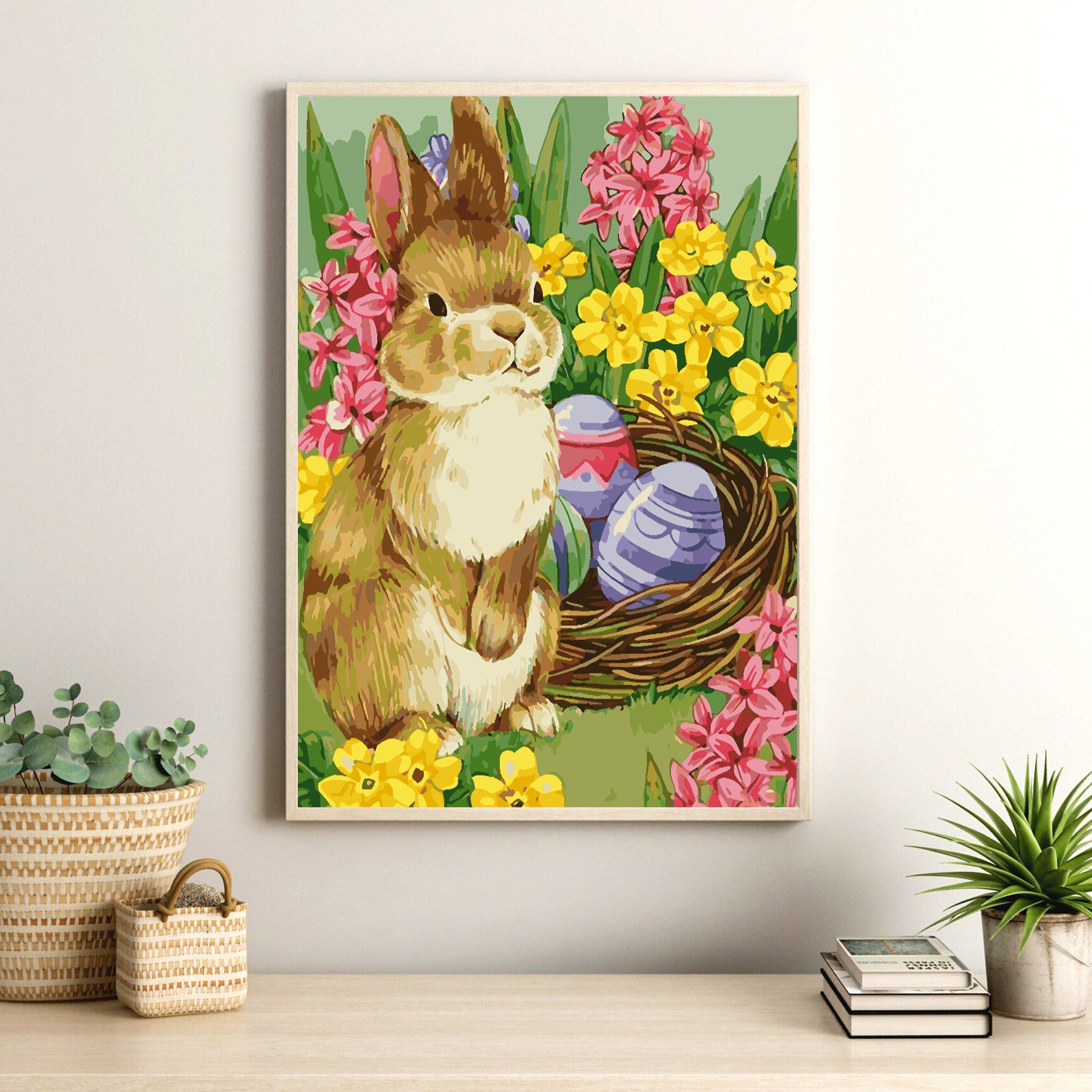 Pictura pe numere - Iepuraș cu Ouă de Paște 4267