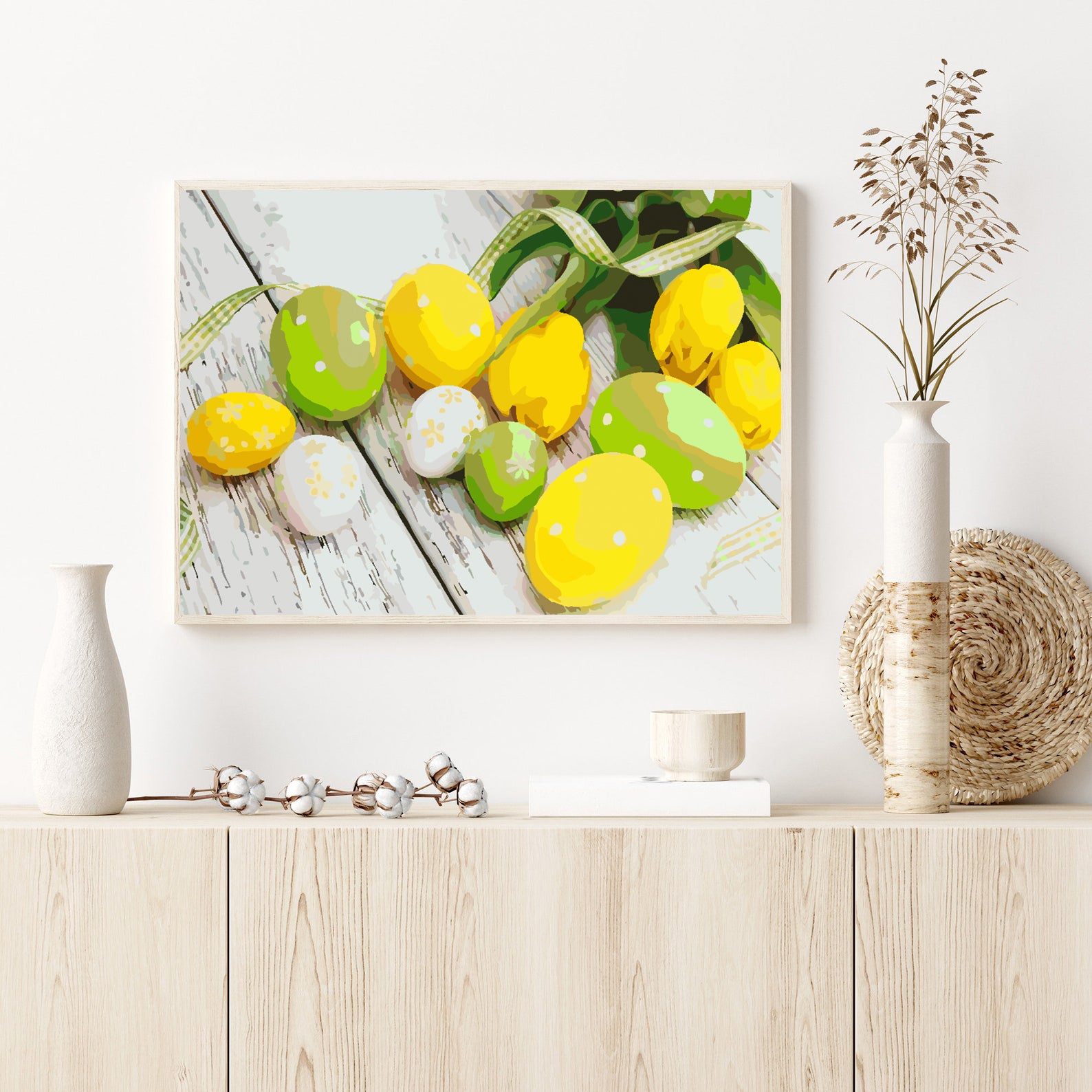 Pictura pe numere - Ouă de Paște cu Flori 4292