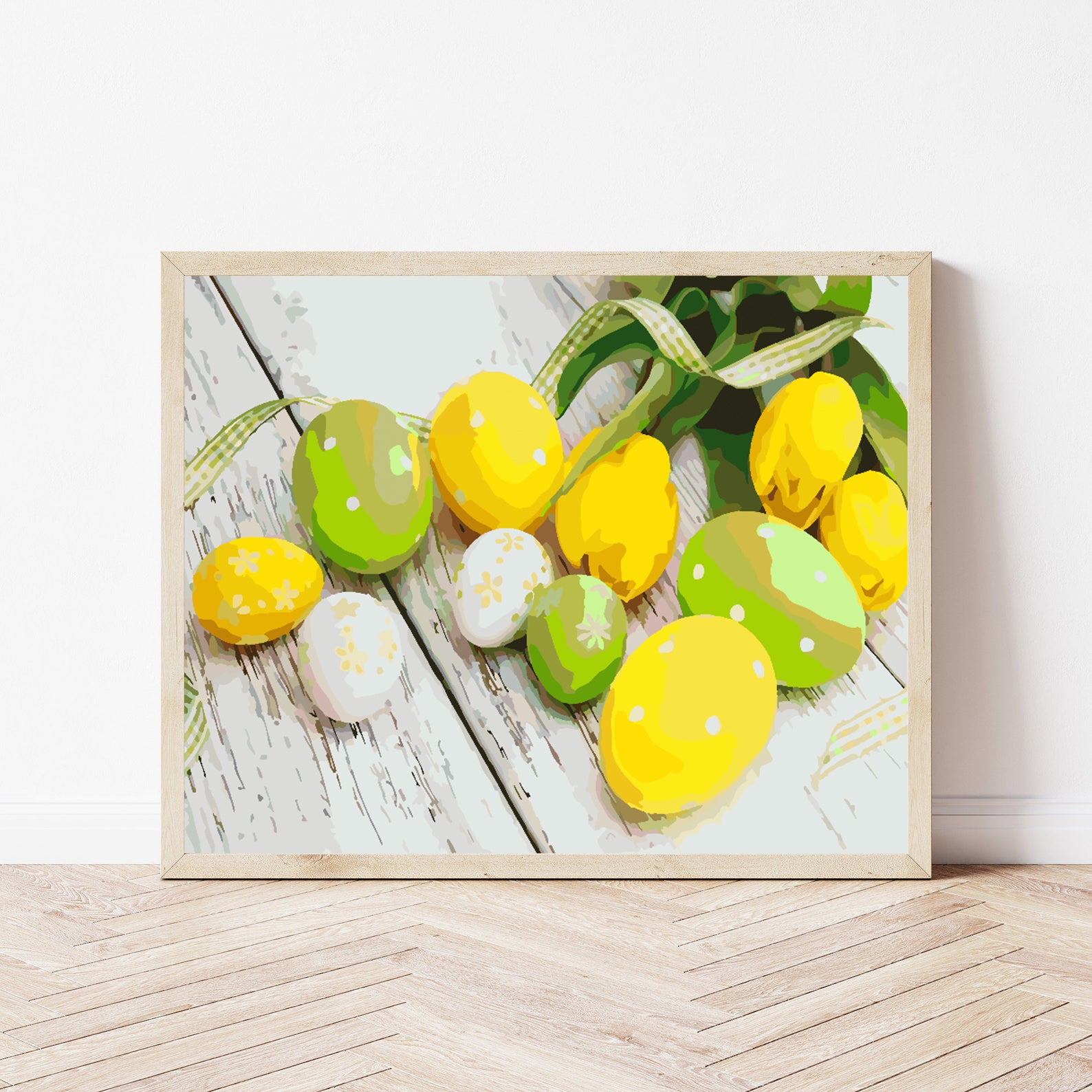 Pictura pe numere - Ouă de Paște cu Flori 4292