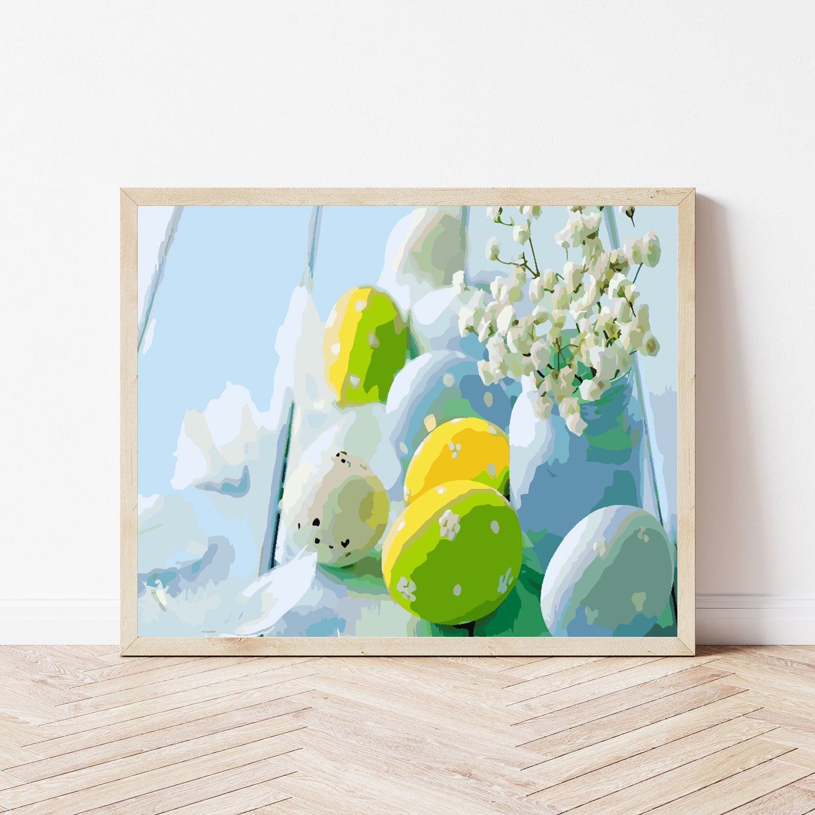 Peinture par numéros - Oeufs de Pâques avec fleurs 4294