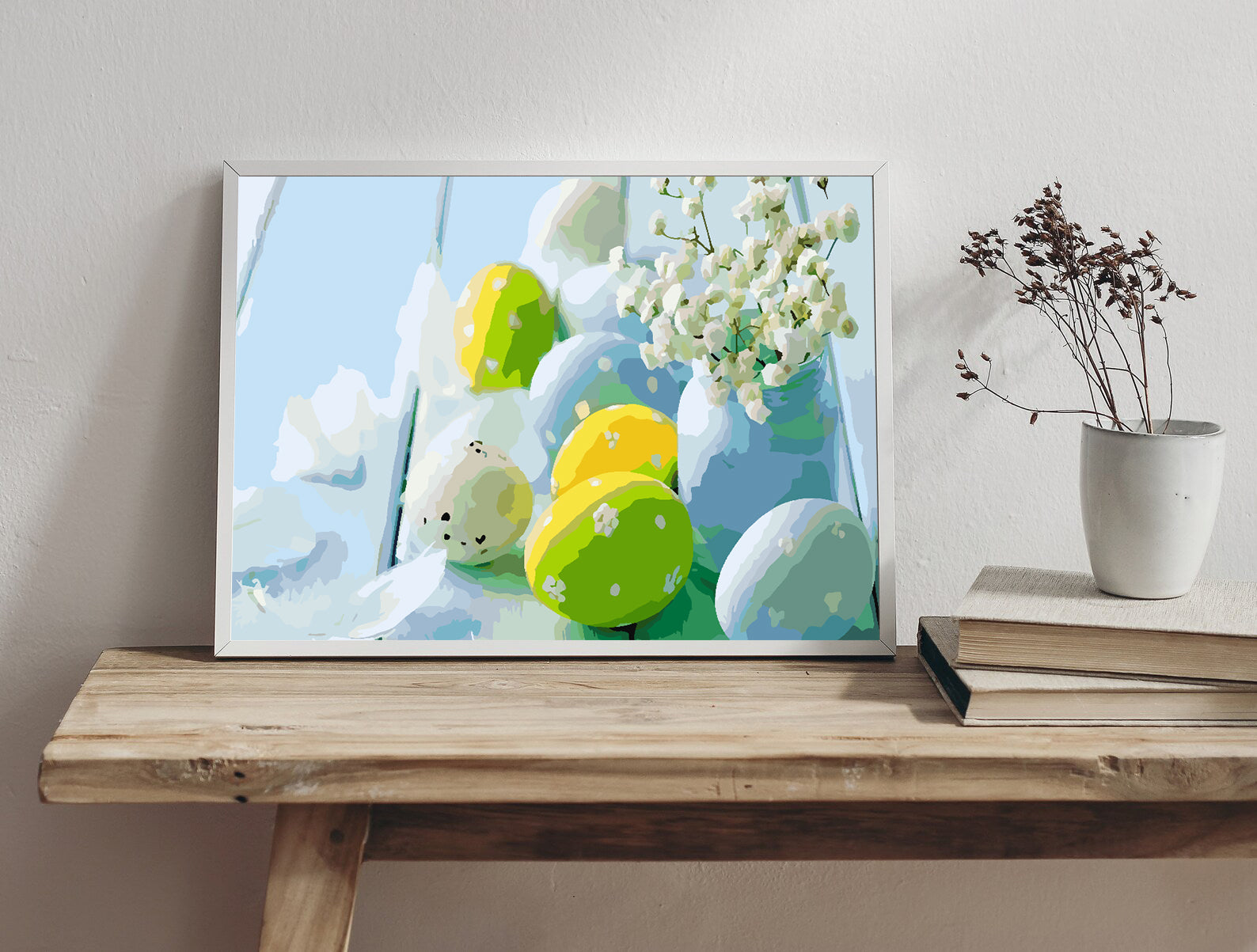 Peinture par numéros - Oeufs de Pâques avec fleurs 4294