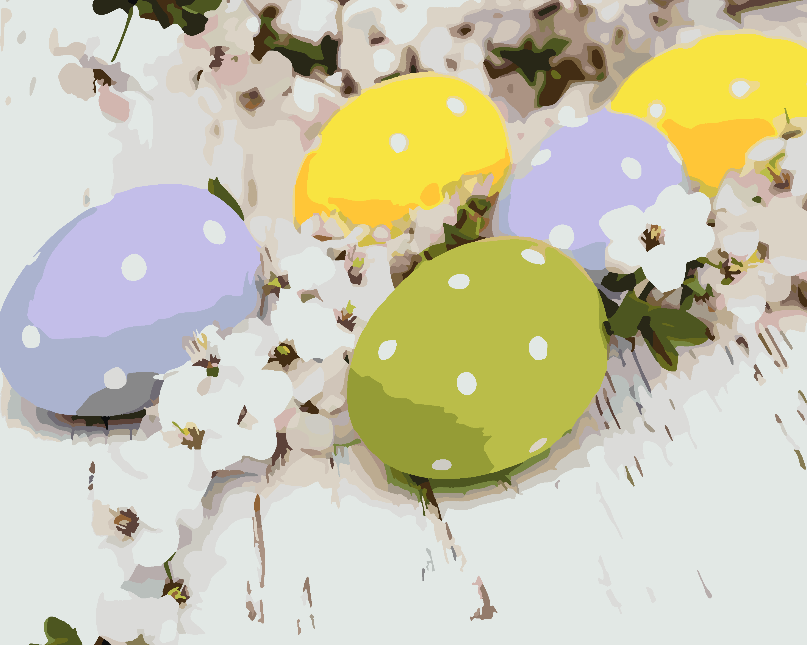 Peinture par numéros - Oeufs de Pâques 4298