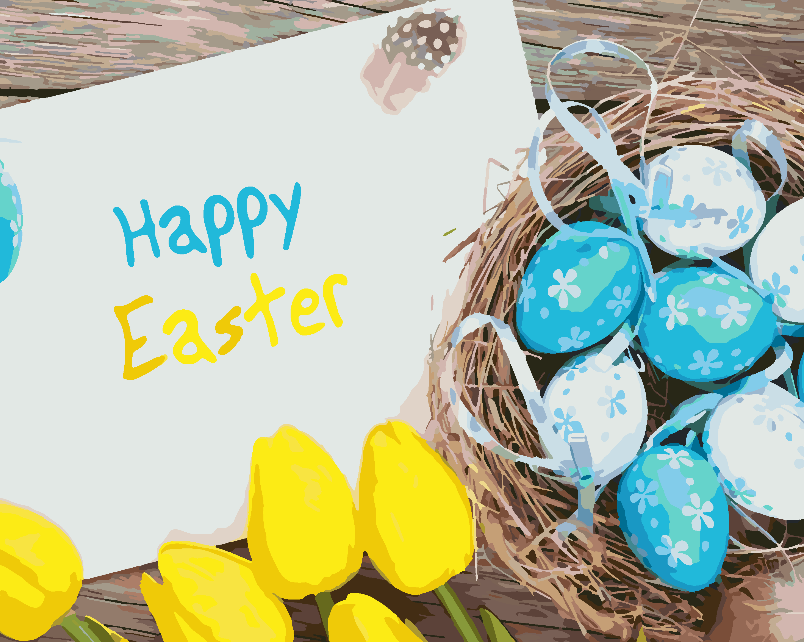 Peinture par numéros - Oeufs de Pâques 4304