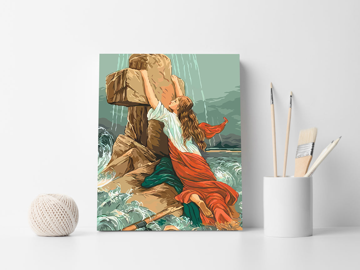 Peinture par numéros - Femme à la Croix 4315