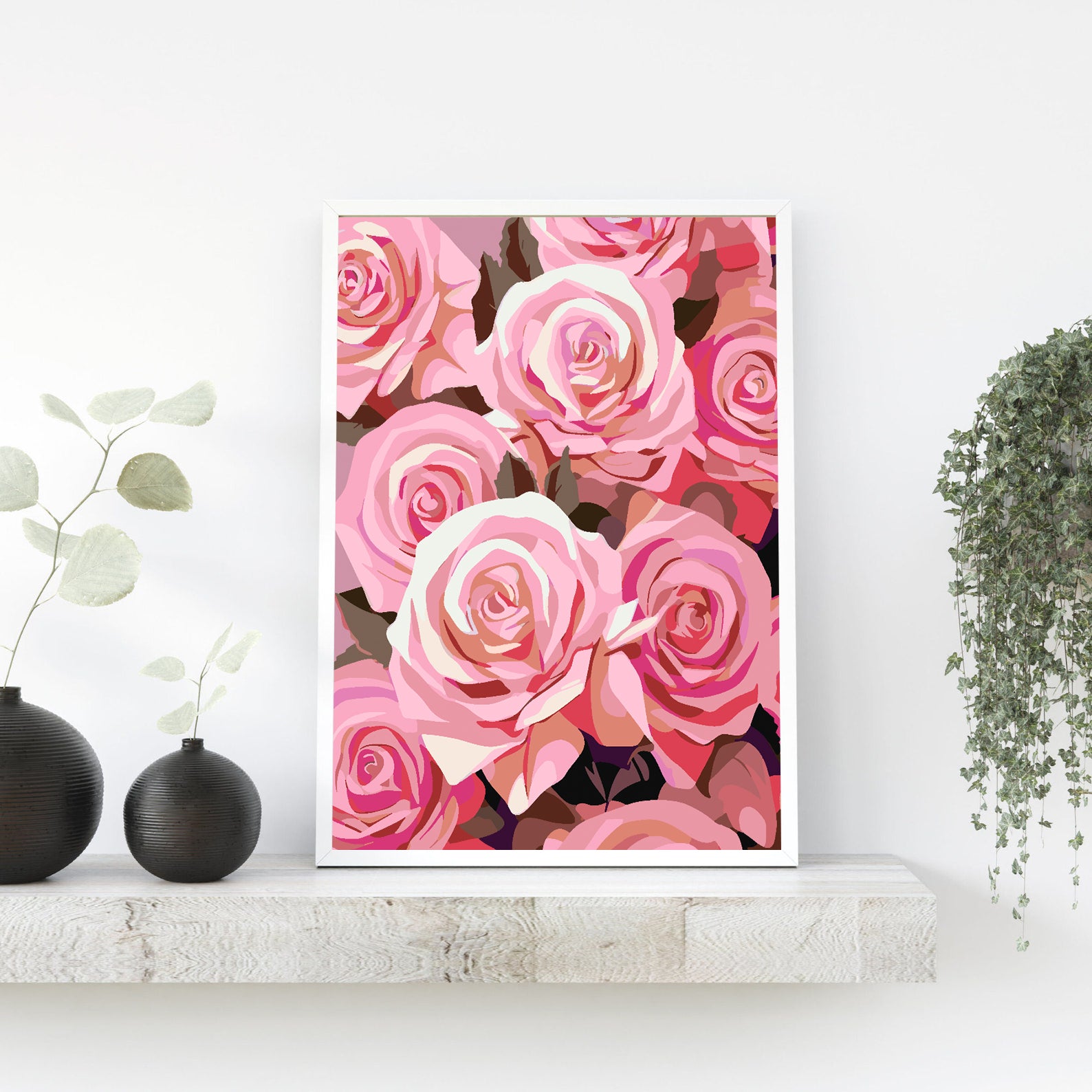 Peinture par numéros - Roses roses 4316