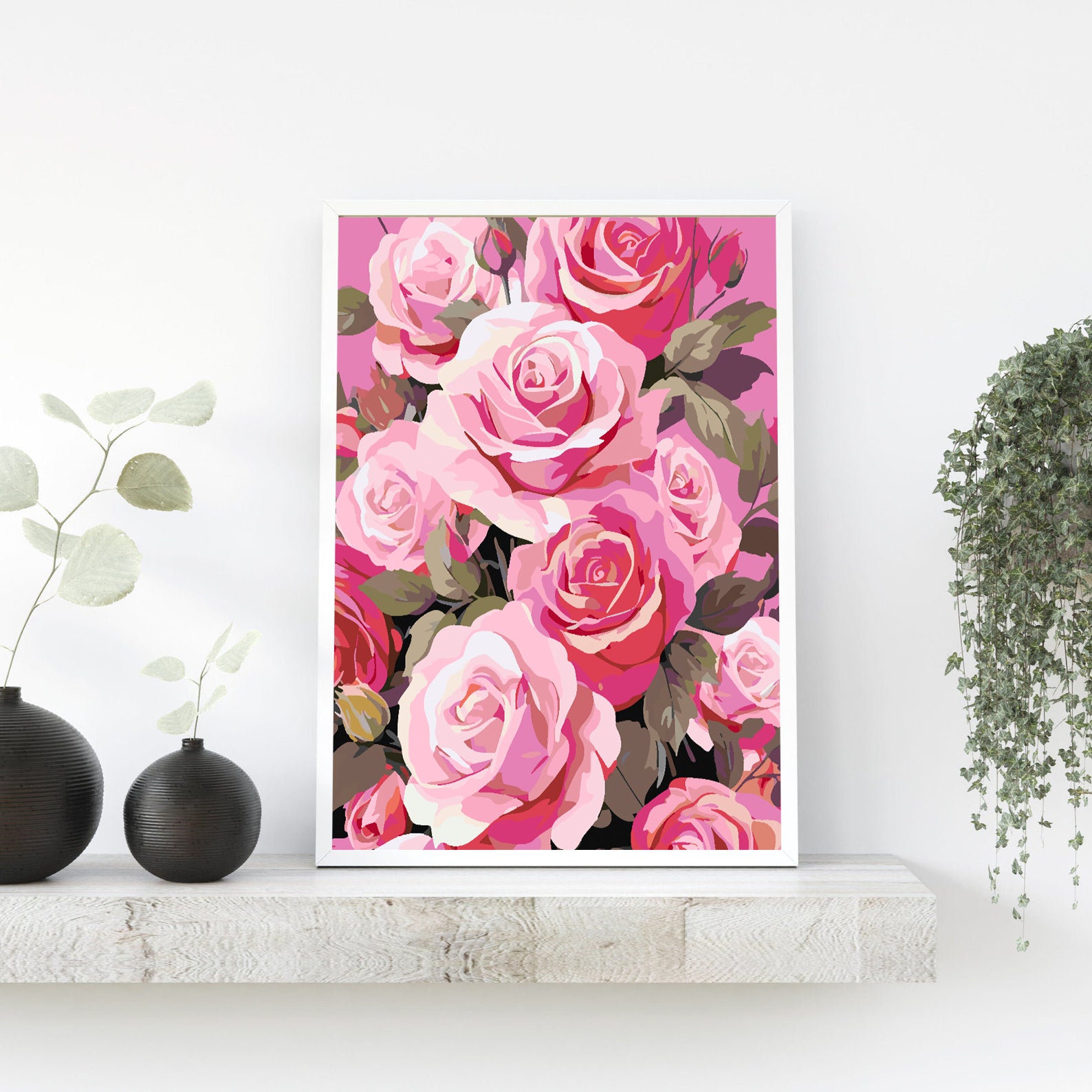 Peinture par numéros - Roses roses 4317