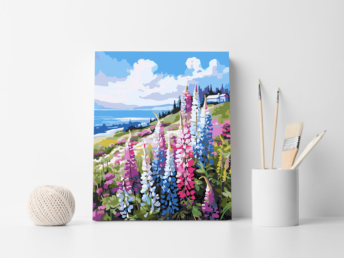 Peinture par numéros - Paysage fleuri 4319