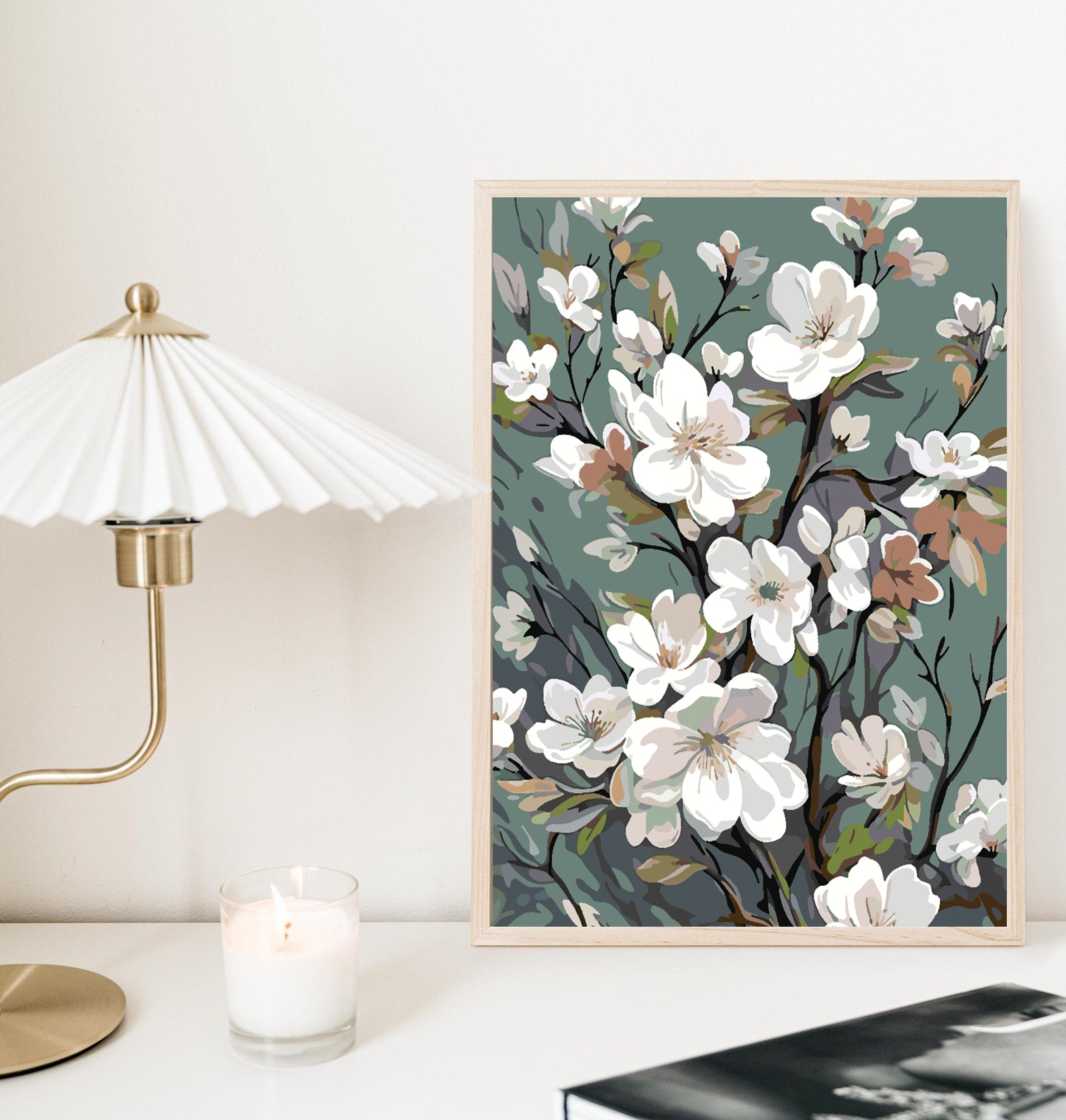 Peinture par numéros - Fleurs blanches 4320